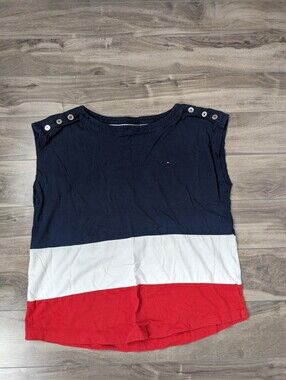 Tommy Hilfiger Tank Size XL Striped Sleeveless Nautical